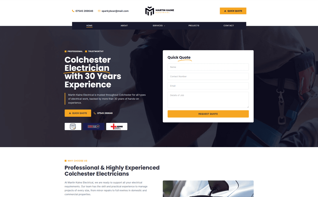 Sparky Bear website preview