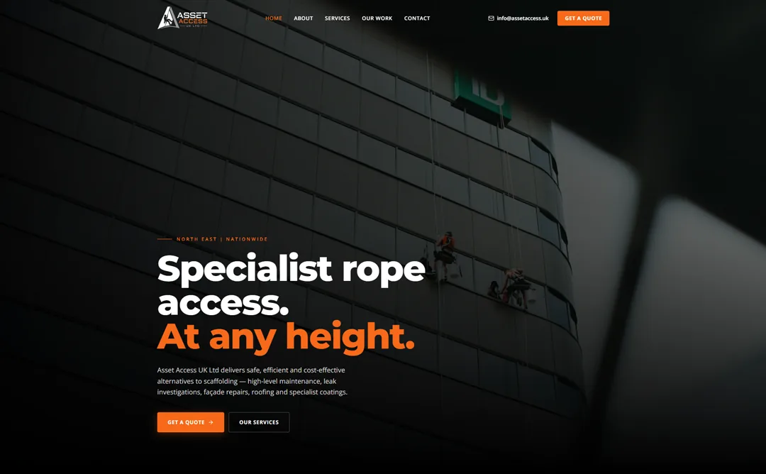 Asset Access website designed and built by BKA Digital